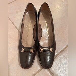 Salvatore Ferragamo Women's Dark Brown Loafers